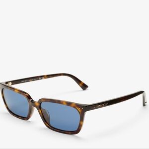 NWT Jimmy Choo Josi Tortoiseshell Havana Rectangular Sunglasses w/ Case JC5050U